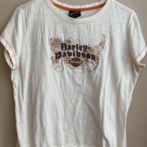 Harley-Davidson Women’s Embroidered and Studded Short Sleeve Top